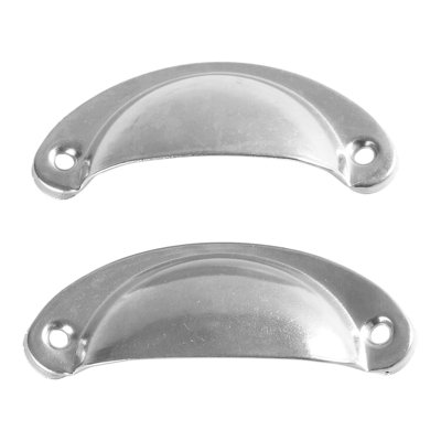 2Pcs Shell Cup Furniture Handles