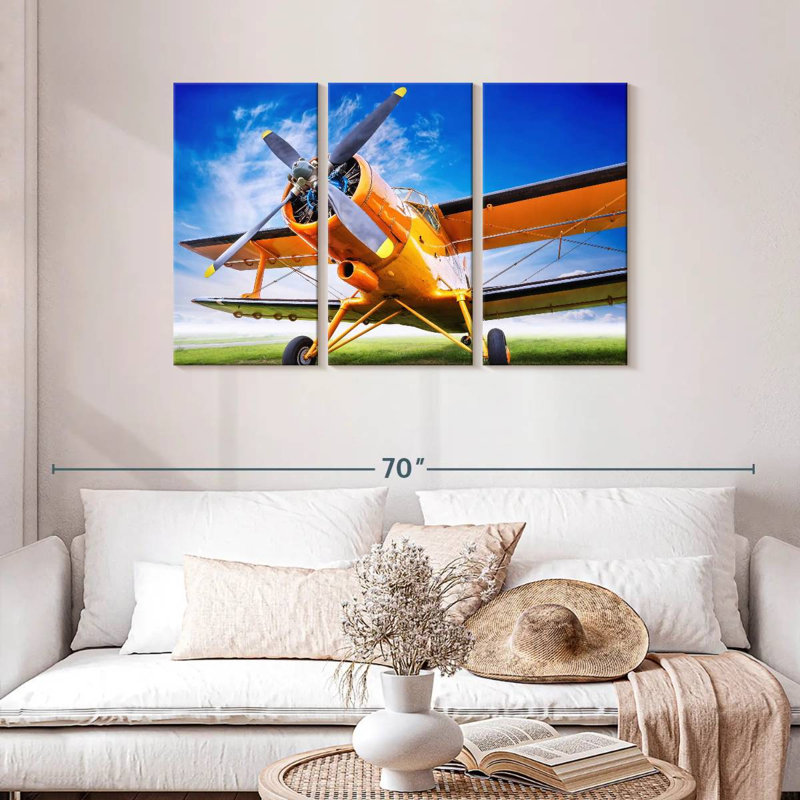 Mehar Orange Airplane, 28" H x 45" W