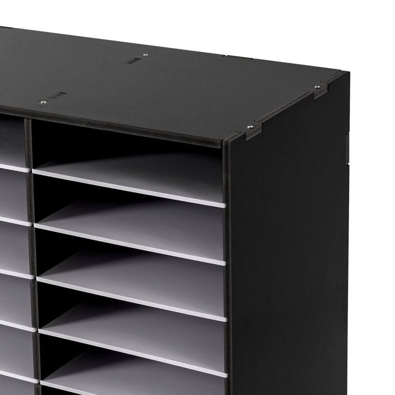 32 Compartments Adjustable Literature Organizer, Blank