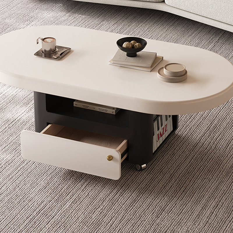 Table basse moderne et mobile, H 17,71 po x L 51,18 po x l 27,55 po
