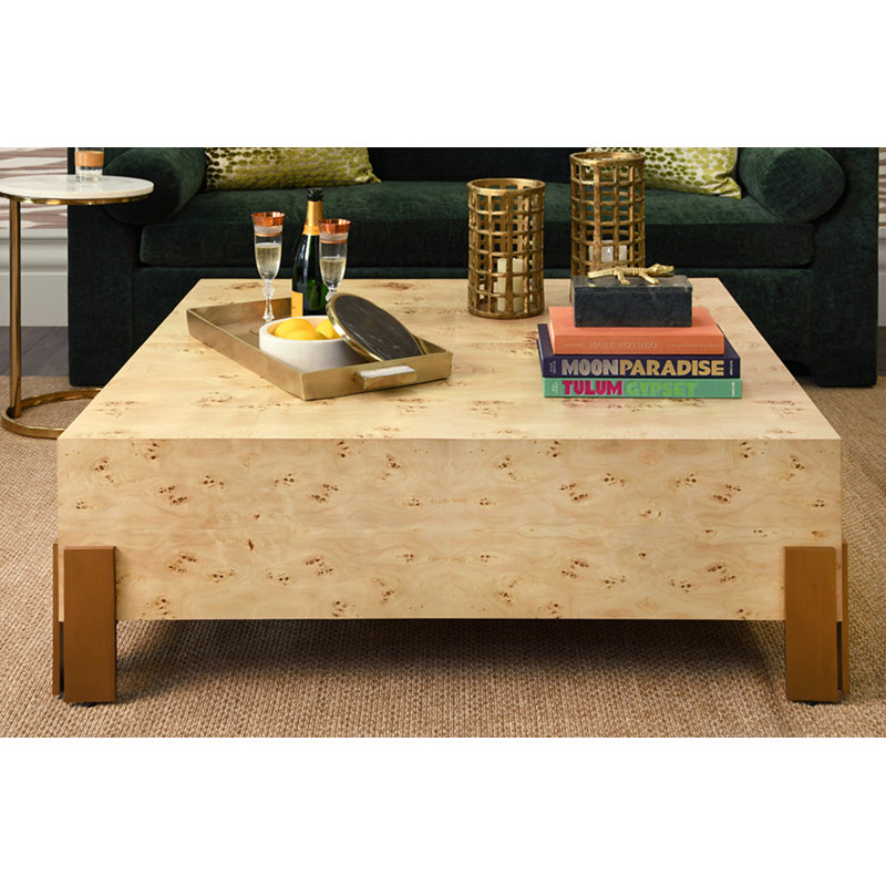 Enid Solid Wood Coffee Table, Brown