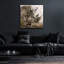  «Rhinoceros And His Little Cub» par Kajenna, art mural en verre acrylique, 36 po x 36 po-1156942261