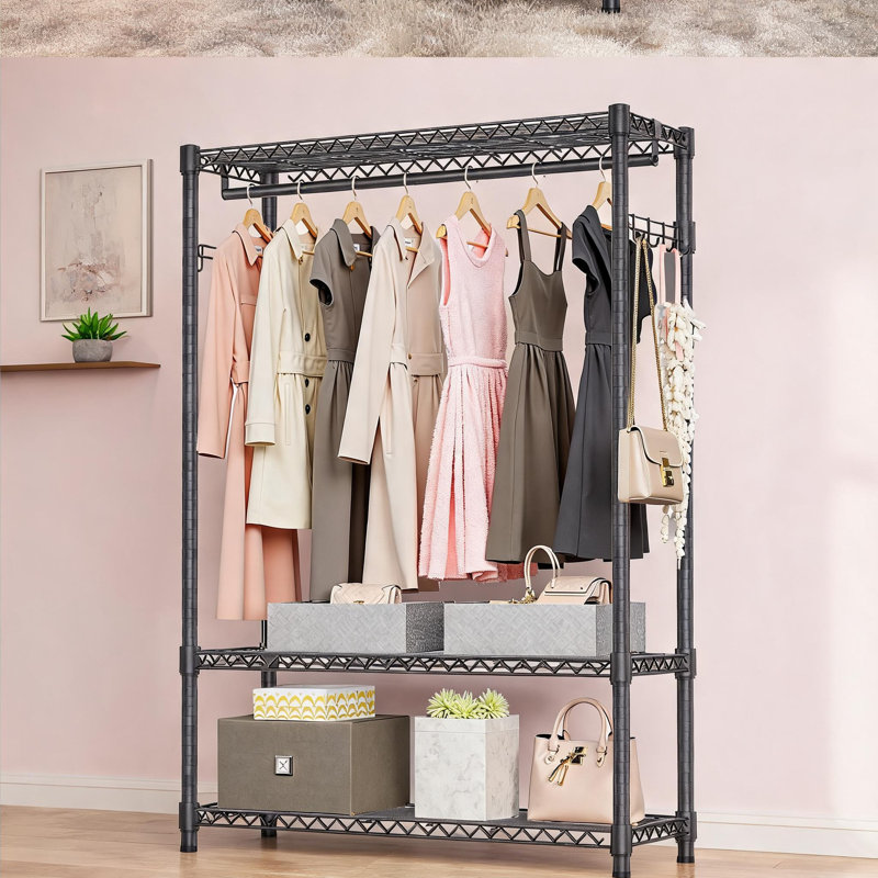 Étagère à vêtements autoportante 45,3 po x 72,4 po