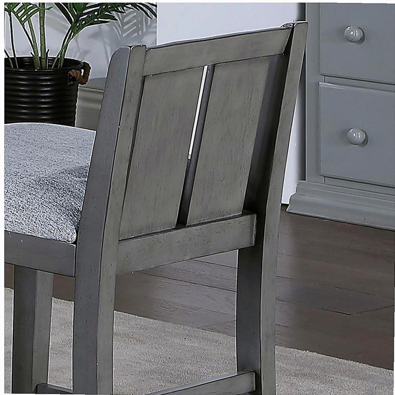 Tabouret de bar 2 pièces peint en gris Graham, tabouret de bar de 20 pouces, Gris