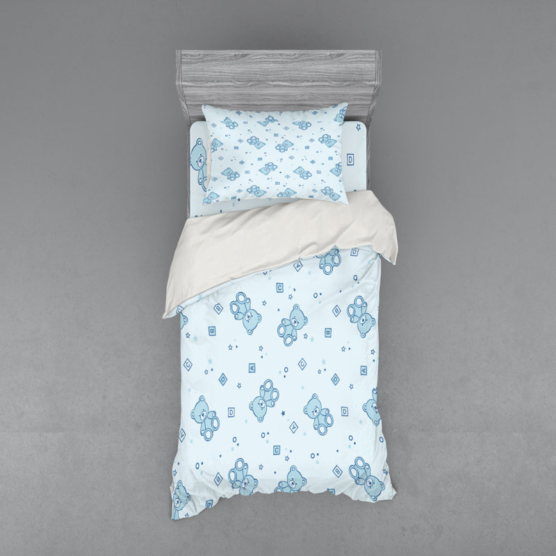 Ensemble de housse de couette de chambre de bébé, Housse de couette simple TG + 2 articles suppléme