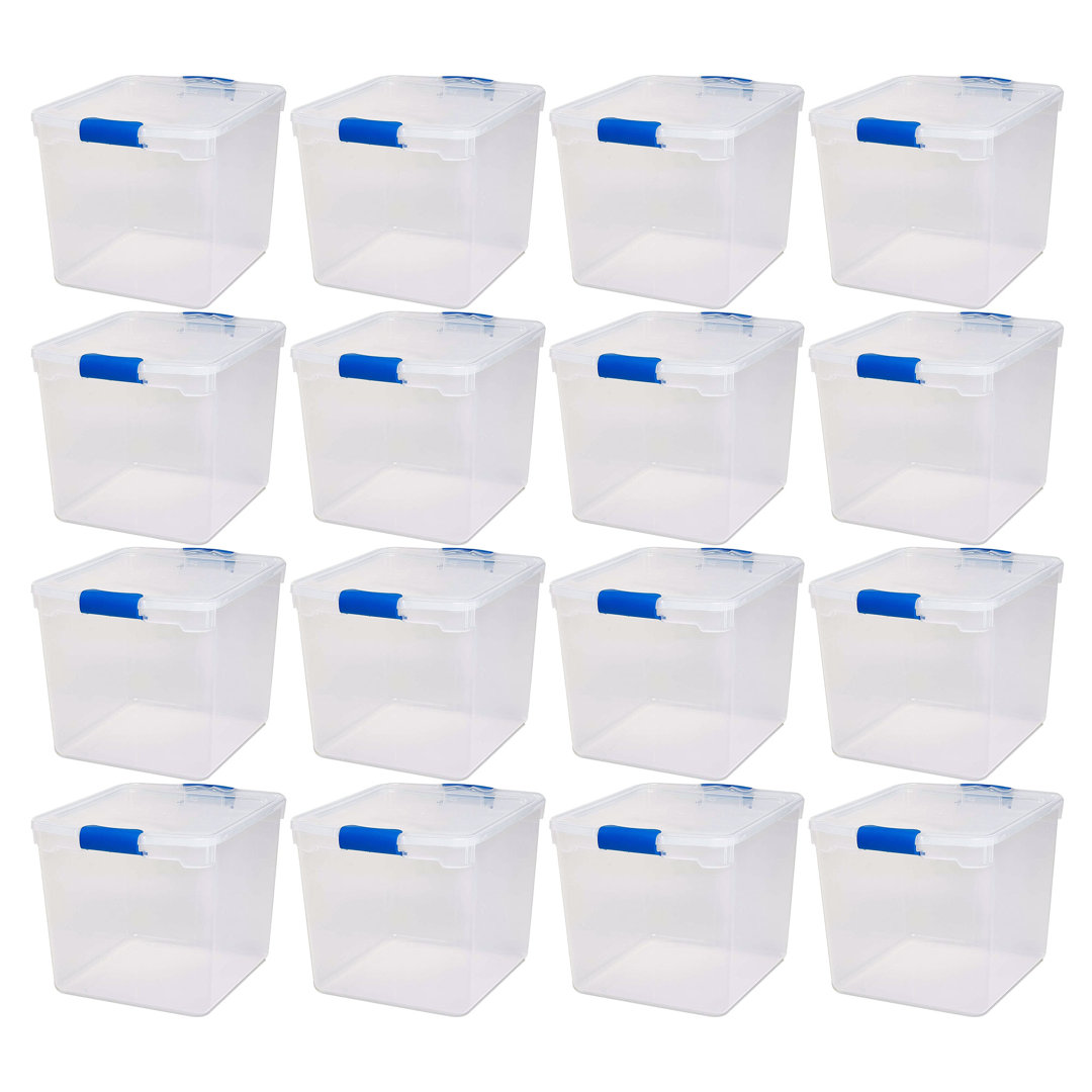 Homz Storage Organizing Container Bin with Latching Lids Homz