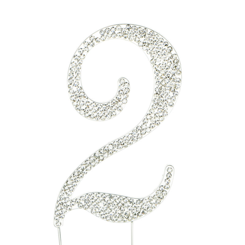 Surmatelas à gâteaux 2" rhinestone, Argent