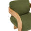 Ensemble de 2 chaises de salle à manger avec dossier coussiné, tissu bouclé, structure en bois massif de couleur naturelle-98175916