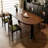 Walnut Rectangular Solid Wood Dining Table-1832295833
