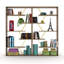 Étagère à cadre ouvert en bois avec 6 tablettes et bibliothèque industrielle-862320309