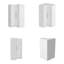 Garde-robe de coin à 2 portes avec tringle suspendue et 6 tablettes intérieures, rangement pour garde-robe de chambre à coucher peu encombrant