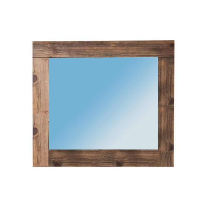 Miroir de commode rustique Rudden, Brun