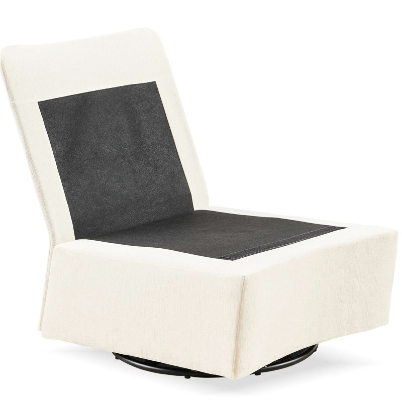 Chaise en chenille pivotante à 360 degrés avec revêtement en tissu doux rembourré de mousse pour un confort maximal