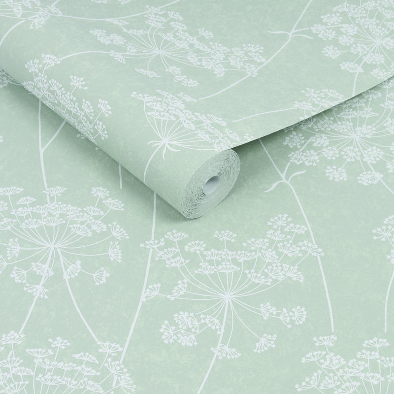 Superfresco Easy Aura Sage Floral Wallpaper, Green