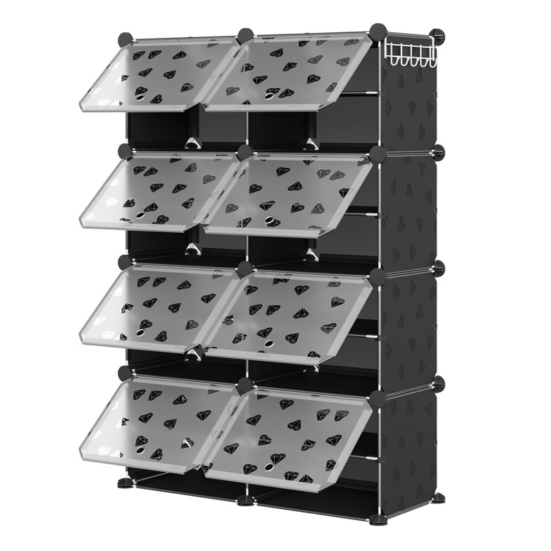 32 Pair Shoe Storage Box, Black