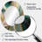 Gold And Green Marbled Euphoria V - Modern Oval Wall Mirror-174829802