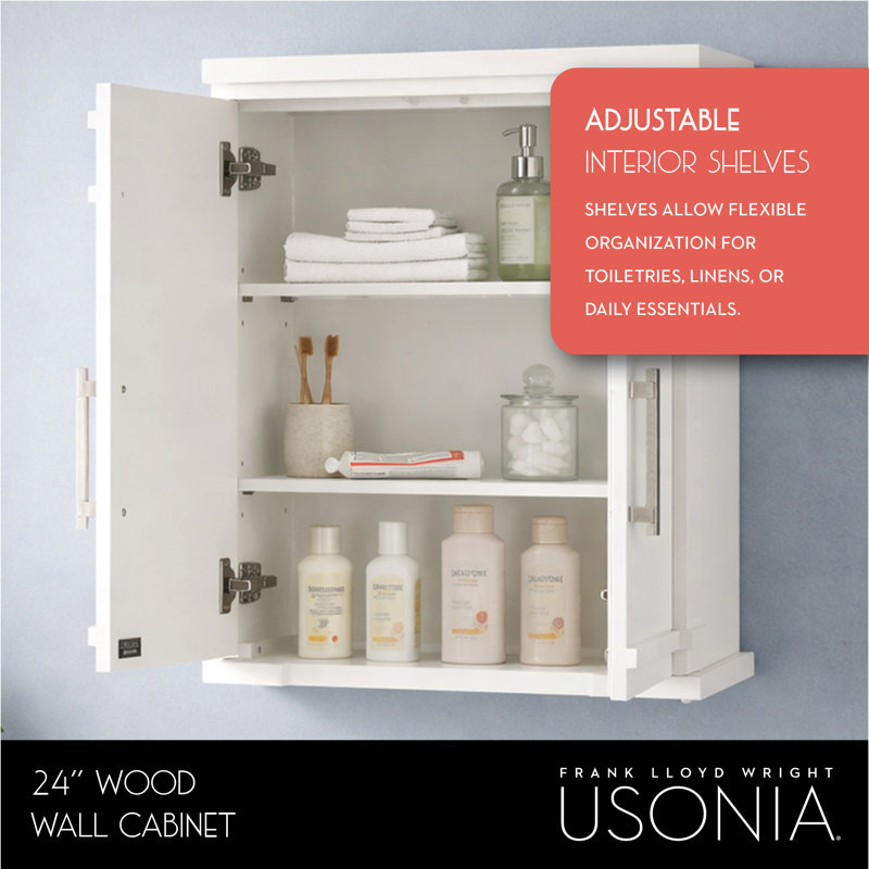 Lankford 24 Wood Wall Cabinet, White