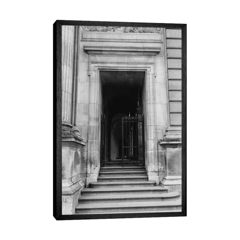 Louvre VII by Bethany Young - Print on Canvas, 152.4cm H x 101.6cm W x 3.81cm D, Black Framed