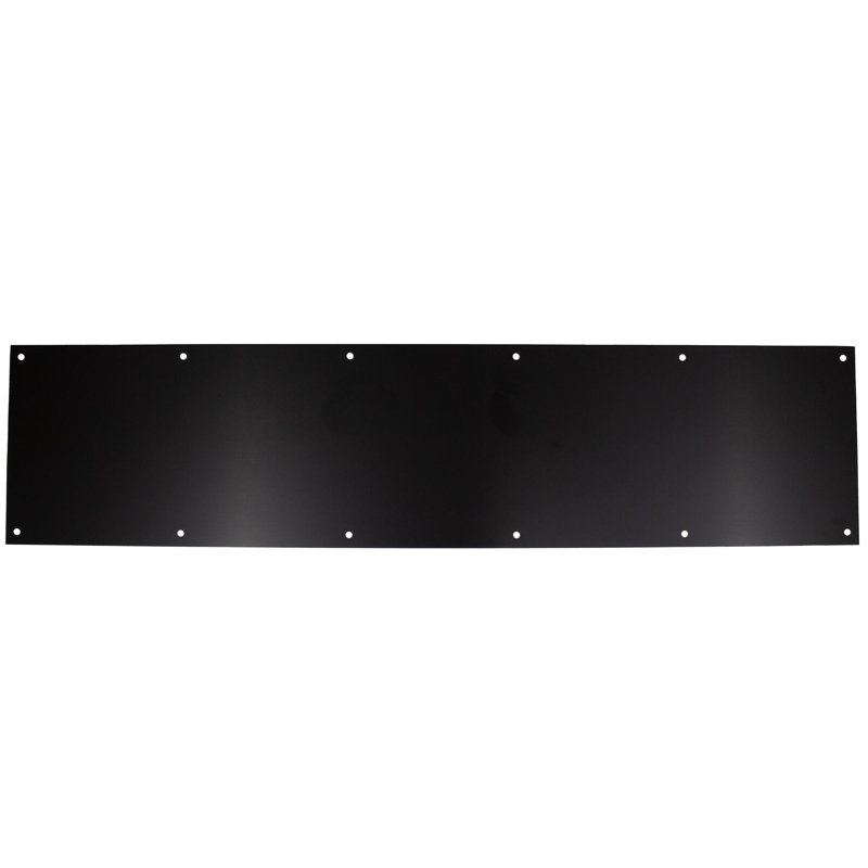 Plaque de protection avec vis, 8 po x 34 po, par quincaillerie By Stone Harbor, L 34 po x l 8 po, Noir mat