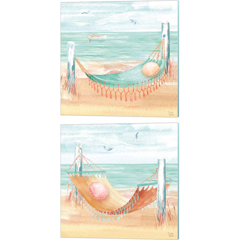 " Ocean Breeze V & VI " by Dina June 2 - Pieces Painting Print