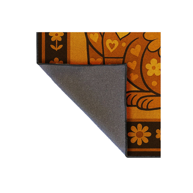 Tapis orange tissé lavable Mosso, 3'3" x 6'7"