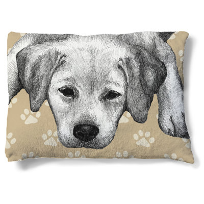 Lit pour chien jaune lab polaire