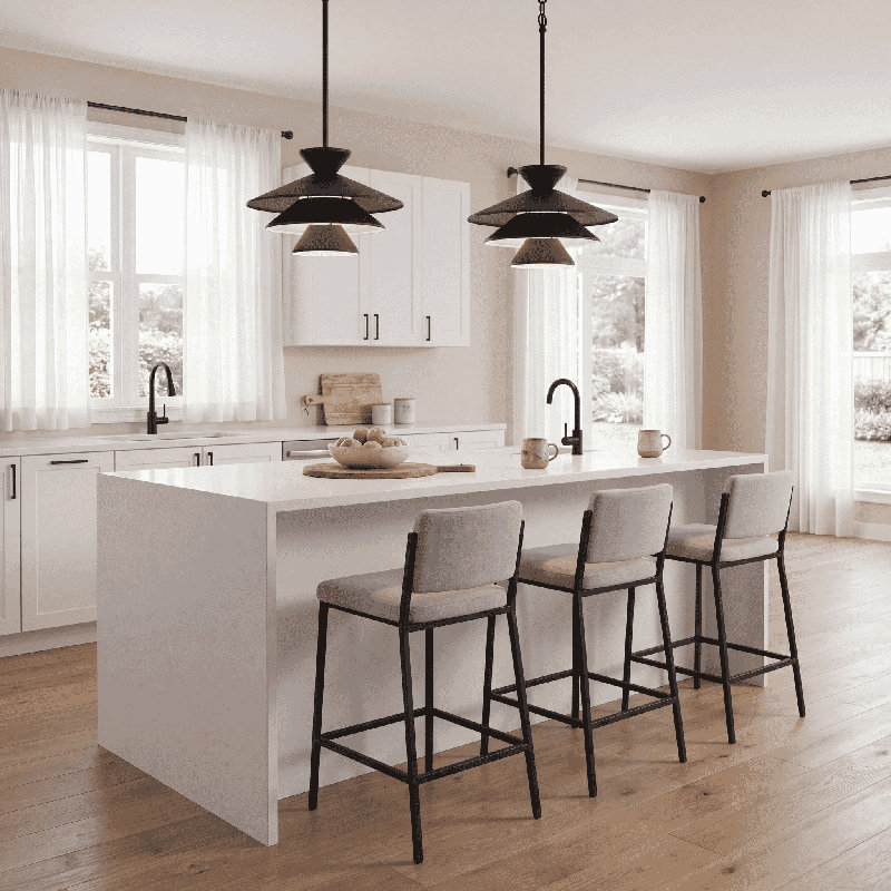 Vinnie 1-Light Pendant in White, White
