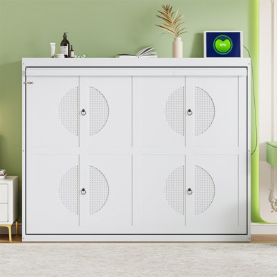 Grand lit escamotable mural, grand (blanc) (ancien SKU: N708S00012K)