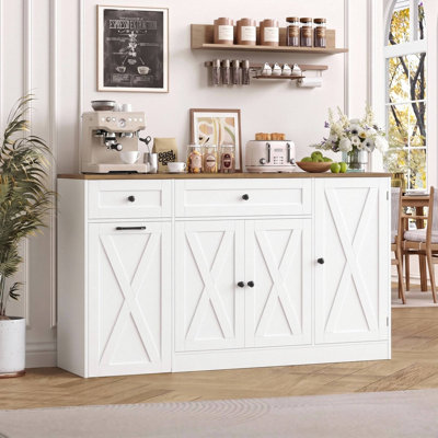59" Sideboard with Charging Station & 2 Drawers