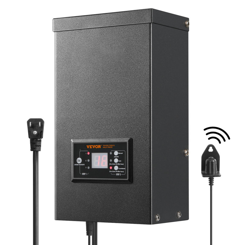 Transformateur de paysage à basse tension 600W avec minuterie et capteur photoélectrique, transformateur d'éclairage de paysage imperméable, 120V AC à 12V / 14V AC pour l'extérieur, projecteur, éclairage de sentier, lumière de piscine, ETL