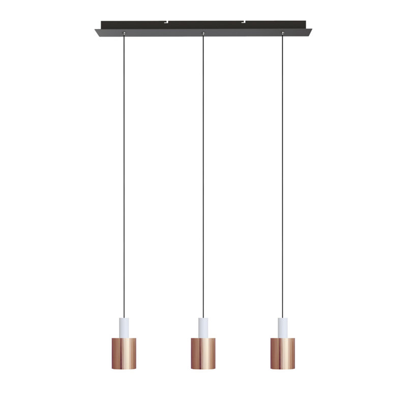 Essoura 3 - Light Kitchen Island Pendant, White/Copper