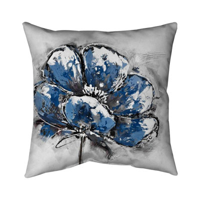 Small flower - 20"x20" Outdoors Throw pillow - Spun poly - Print on demand