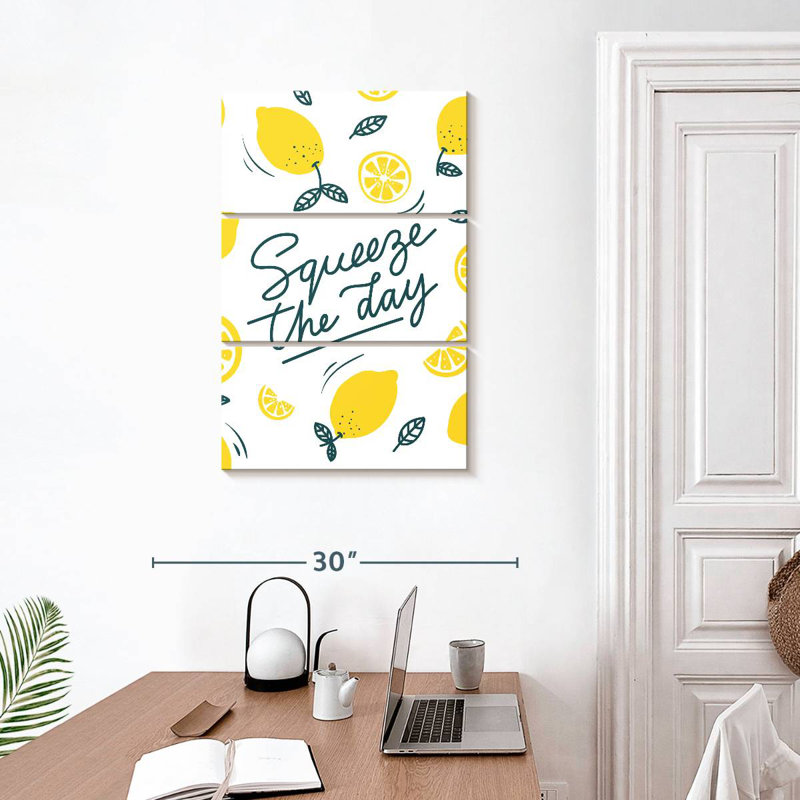 Yarlin Squeeze The Day Lemon Pattern, 32" H x 20" W