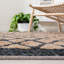 Tapis brun clair à motif géométrique tissé à la main Lyon-503596112