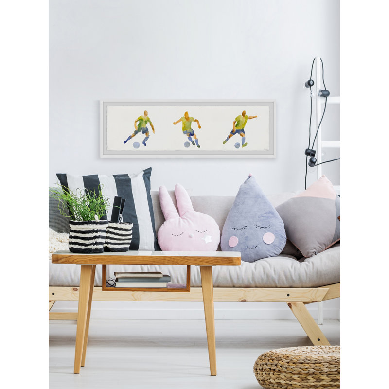 Morandiere Soccer Drill, art encadré, H 10 po x l 30 po x P 1,5 po