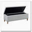 Banc de rangement rectangulaire à fermeture douce avec finition grise