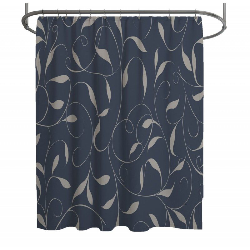 Floral Pattern Art Floral Shower Curtain, 73"H x 70"W