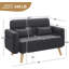 Petit canapé-lit moderne en tissu 46 po avec coussins lombaires 46 po-1540369255