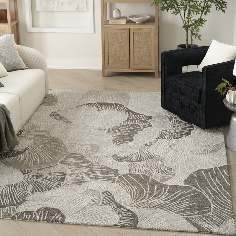 Gian Floral Handmade Area Rug, Rectangle 160 x 221 cm