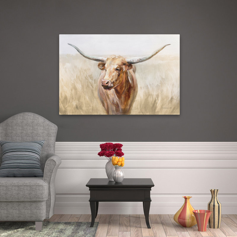 Longhorn neutre campagnard / campagne Big Sky, H 48 po x l 32 po