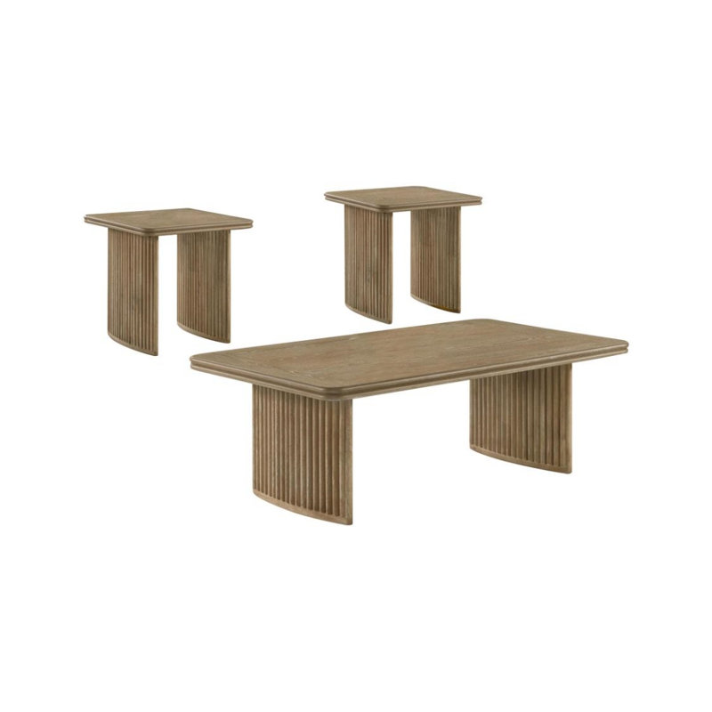 Ensemble de tables basses 3 pièces Acosta, 3 pièces: table basse, 2 tables de bout