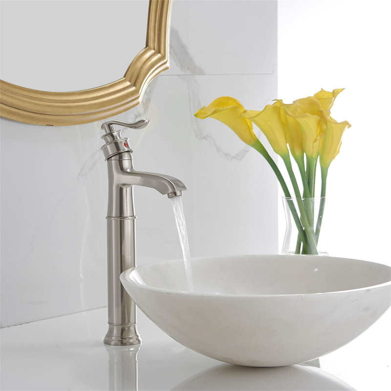 Robinet de salle de bain à un trou, Nickel brossé