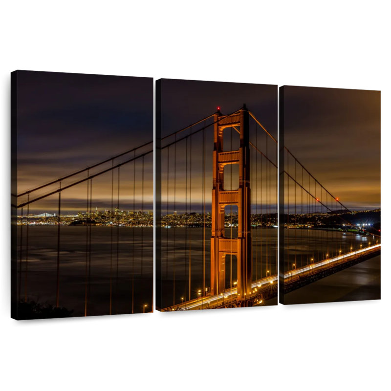 Lilie Golden Gate Bridge Nightscape, 24" H x 38" W