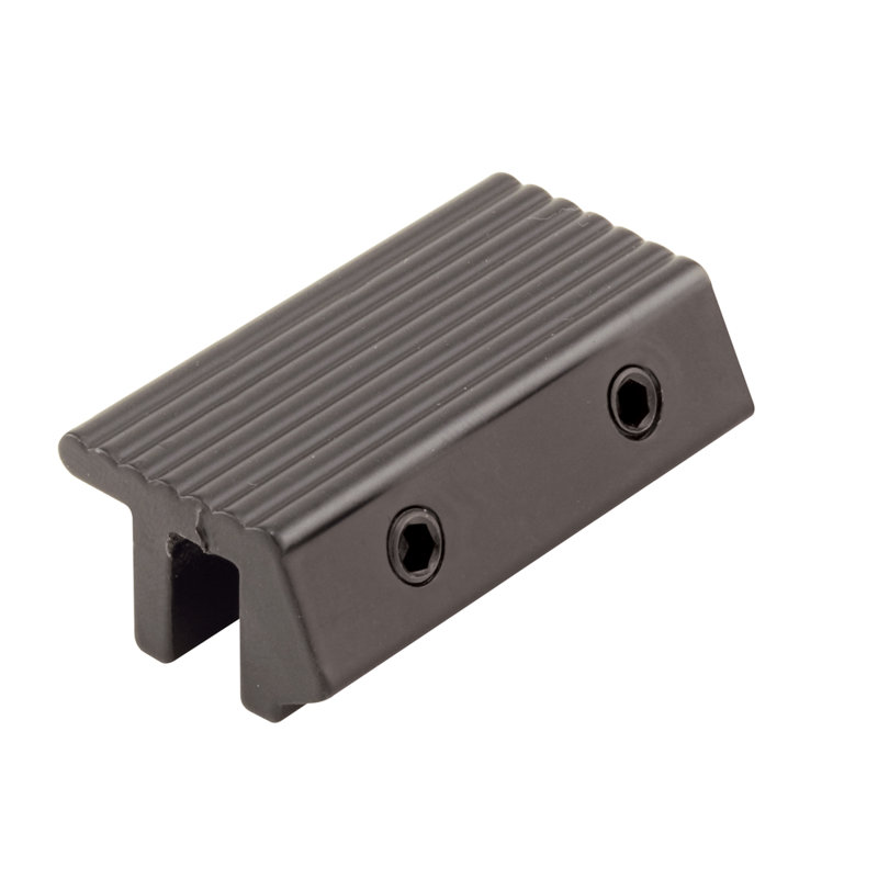 Verrou de porte coulissante inviolable, 2 po, aluminium extrudé, noir (paquet de 1), Noir