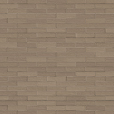 Avereti Terra Carreau mural en céramique lustré, terre cuite, 2 po x 8 po