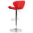 Guajardo Contemporary Vinyl Adjustable Barstool with Curved Back & Chrome Base-591391313