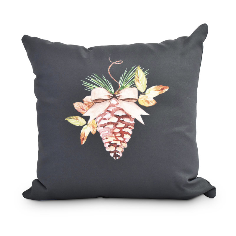 Housse et insert de coussin décoratif Winter Station, Noir, 16 po x 16 po