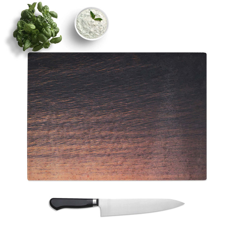 Tempered Glass Ocean Twist Chopping Board, 39 cm W x 28.5 cm L