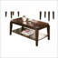 Table basse classique à finition noyer pour le salon, grand tiroir de rangement et amp; Entièrement assemblé