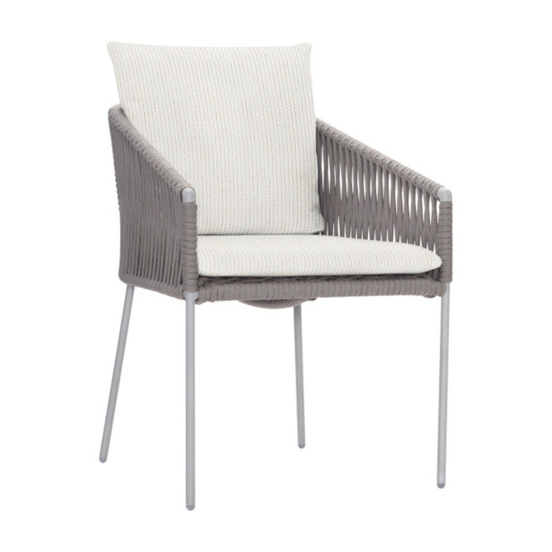 Amalfi Outdoor Dining Armchair, Cream Outdoor Poly 6070-002
